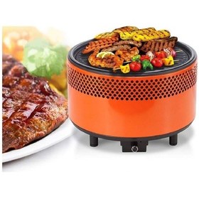 Resim Aem-001 Kompakt Taşınabilir Dumansız Fanlı Kömürlü Barbekü Izgarası Powerbank & Pil İle Çalışabilir 