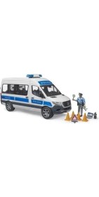 Resim Bruder MB Sprinter Polis Minibüsü, Sürücüsü ve Aksesuarları BR02683 