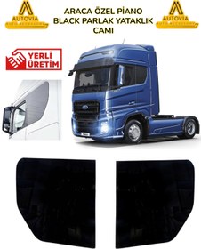 Resim Autovia Ford F-Max 2019 ve Sonrası Araca Özel Yataklık Camı (Cam Görünümlü Piano Black Pleksi) 