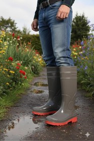 Resim fort 1199 Ulaş 37 Cm Uzunluk Pvc %100 Su Geçirmez Tarım Çiftçi Sulama İş Çizmesi 