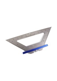 Resim Yunboo Stahl Ahşap Çizim Üçgen Çizgici 140mm - Eşkenar/slant Çizim, İngiliz/avrupa Ölçü, Endüstriyel Ahşapçılık Gereci Mavi 