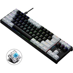 Resim Valkyrie Blue Switch Dark Alien K710 71 Tuş Rgb Gaming Klavye - Mekanik Mavi Tuş Type-C - 2 Kademe Yükseklik Beyazsiyah 