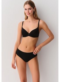 Resim Suwen Invisible Lazer Kesim Midi Slip Külot Sw9936012 Siyah 