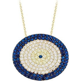 Resim Nazar Boncuk Altın Kolye Sosyete 14K Gold 