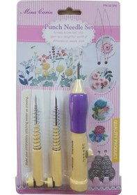 Resim Mina Carin Marka Punch İğnesi Seti, 3 Farklı İğne Ve İplik Geçirici 