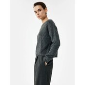 Resim Koton Bisiklet Yaka Triko Kadın Basic Kazak 6WAK90025HT (6WAK90025HT) 