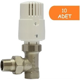 Resim 10 Adet Eca Trv4 Termostatik Köşe Radyatör Valfi Petek Vanası 602120755 