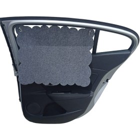 Resim Wi Fro Oto Güneşlik Perdesi Yan Cam Araç Perdesi Arka Koltuk Emzirme Örtüsü Gri Keçe Vantuzlu 1 Adet 