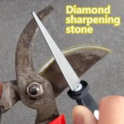 Resim Profesyonel Sınıf Elmas Bileme Taşı - Makaslar, Bahçe Aletleri ve Bıçaklar için Çift Taraflı Düz Yüzey - Dayanıklı Metal Gövde ile Ergonomik Tutuş, Çizmez Hızlı Bileyim Tasarımı, Bıçak Bileme | Sağlam Yapı, Bıçak Bileme 