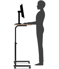 Resim Ayakta Ve Oturumda Kullanılabilen Çalışma Masası - Çam 