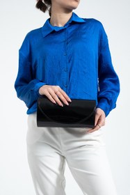 Resim bibags Siyah Rugan Abiye Çanta Portföy Çanta Clutch Çanta 