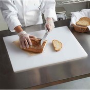 Resim Türkay Polietilen Kesim Tahtası Et Meyve Kesme Levhası 40x25x2 Cm Beyaz 