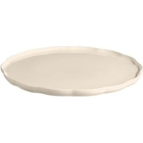 Resim Emile Henry Madeleine Yuvarlak Servis Tabağı 31 Cm Ekru/clay Açık Gri 