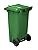 Resim MCK Plus MCK Yeşil Plastik Çöp Konteyneri 120 Litre Konteyner - A+ Isıya Karşı Dayanıklı Malzeme - Yeşil 