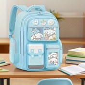 Resim Sanrio Kuromi & Melody Sırt Çantası ile Büyük Kapasiteli Okul Süsü - Ayarlanabilir Askılı, çok bölmeli, şık karakter desenli, dayanklı hafif kumaş ürün. Pastel Mavi/Moru Pembe Renk Se 
