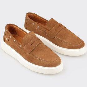 Resim Elle Shoes Taba Deri Erkek Günlük Loafer 