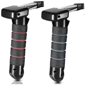 Resim 2 Parça Araç Destek Kolu, Otomotiv Kapı Yardım Kolları, Yaşlılar İçin Çoğu Araba İçin Cam Kırıcılı Araç Yardım Kolları - Siyah 