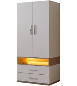 Resim Gardırop, Milano 2 Kapaklı Çekmeceli Dolap 