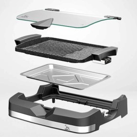Resim Gazella Gazzella BRB3000 Barbecue Granit 2400W Kapaklı Sehpalı Elektrikli Izgara 