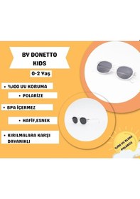 Resim Unisex 0-2 Yaş Polarize Şeffaf Çerçeve Çocuk Güneş Gözlüğü Şeffaf 