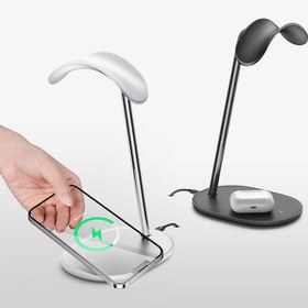Resim Benks L40 Pro Holder Wireless Şarjlı Kulaklık Standı - Siyah 