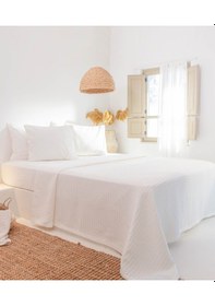 Resim Freya Müslin %100 Pamuk Krem Pike Çift Kişilik 230x245 