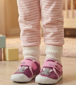 Resim Gezer Kız Çocuk Kışlık Tek Cırt Cırtlı Ayarlanabilir Rahat Taban Ev, Bahçe, Okul, Kreş Panduf Ayakka 