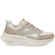 Resim Kinetix LINDSEY PU W 5PR Ekru Kadın Comfort Sneaker Spor Ayakkabı 