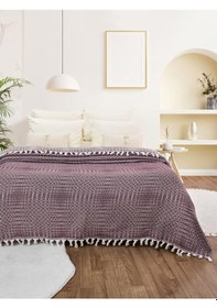 Resim Battaniye Pamuk Riona 180x200 Cm Lavanta 