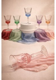 Resim Lucıana 6 Renk Kahve Yanı Su Meşrubat Bardağı 6renk 