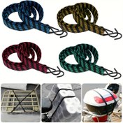 Resim 2 adet Ağır Hizmet Tipi Bungee Kordonları Kancalarla - 99.06cm & 199.9cm Uzunluk, Kaymaz Düz Elastik Kayışlar Motosikletler ve Bisikletler için, 55.34 KG Çekme Dayanımı, Siyah/Mavi & Sarı/Yeşil Desenler, Bagaj & Kaskları Güvence Altına Alın, Motosiklet Aksesuarları | Düz Elastik Tasarım | Dayanıklı Bungee Malzeme 