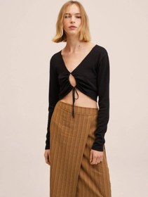 Resim MANGO Cut Out Detaylı Örgü Kazak 