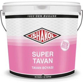 Resim İshakol Super Tavan Tavan Boyası Beyaz - 17,5 kg 