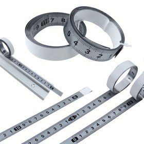 Resim Ahşap İşleri için Kendinden Yapışkanlı Metal Ölçü Bandı - Hassas Ölçek Cetveli, 1M-6m, Miter Rayı & Ağır Hizmet Rayları ile Uyumlu 