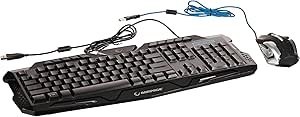 Resim Rampage KM-R77 Siyah Usb 3 Farklı Ledli Gaming US Layout Multimedia Klavye + Mouse Set 