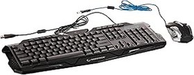 Resim Rampage KM-R77 Siyah Usb 3 Farklı Ledli Gaming US Layout Multimedia Klavye + Mouse Set 