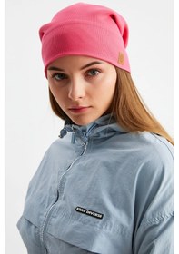 Resim Kadın %100 Pamuklu Kaşkorse Terletmez Ultra Hafif Ve Yumuşak Ipli Şapka Bere - Standart / Pembe Pembe 