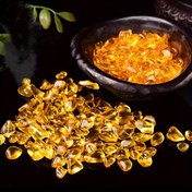 Resim 100 gram/Çanta, Canlı Sarı Kristaller - DIY Ev Dekoru, Akvaryumlar, Vazeler, Saksılar, Kokulu Difüzörler için Pürüzsüz, Düzensiz Şekilli Taşlar | Sanat Dekosu Tarzı, Zemin Montajlı, Elektrik Gerektirmez, Dekoratif Taşlar | Canlı Sarı Kristaller | Pürüzsüz Dokulu 