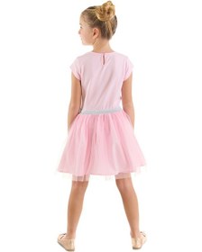 Resim Denokids Kedicik Unicorn Kız Çocuk Tüllü Elbise Pembe 