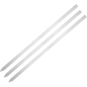 Resim CetKing Paslanmaz Çelik Adana Kebap Şişi 3 Adet 60CM Uzunluk, Yassı Adana - Urfa Kebap Şişi, Barbekü Şişi 