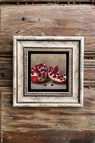 Resim Oscar Stone Decor Çerçeveli Taş Duvar Dekoru Tablo 20x20cm 2'li Set (1488-476) Fil Nar 