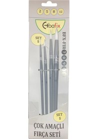 Resim Bafix Fırça Seti Set-5 Sap Gri 2-5-8-12 4 Lü Bfx-fır70905 