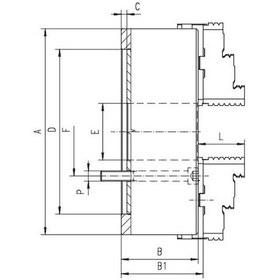Resim Fett 250mm Harvest 3 Ayaklı Döndürülebilir Önden Bağlantılı Torna Aynası 