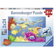Resim Ravensburger 2x24 Parça Puzzle Under The Sea 078158 