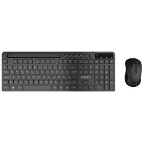 Resim Everest KM-730 Siyah Kablosuz Q Multimedia Klavye + Mouse Set 