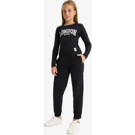 Resim DeFacto Standart Fit Basic Düz Beli Lastikli Okul Jogger Eşofman Altı Kız Çocuk Y1226A625AU 