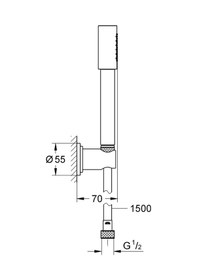 Resim Grohe Sena El Duş Seti Krom, 28348000 Krom 