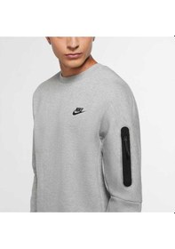 Resim Nike M Nsw Tch Flc Crw Erkek Gri T-shirt - Cu4505-063 Gri 