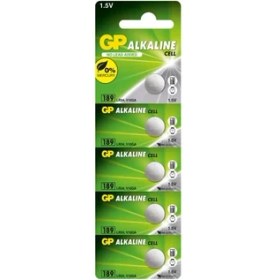 Resim GP GP189-C5 LR54 AG10-LR1130 Alkalin Düğme Pil 5'li Paket 