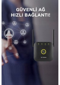 Resim Torima WR-25 300Mbps Wifi Sinyal Yakınlaştırıcı Güçlendirici Router Siyah 